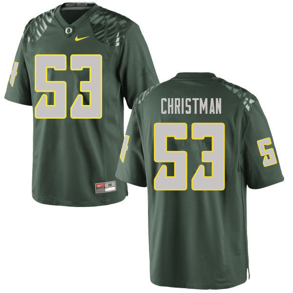 Men #53 Matt Christman Oregn Ducks College Football Jerseys Sale-Green